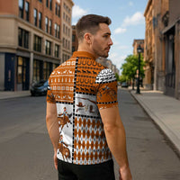 Horse Cowboy Merry Christmas Design Zipper Polo Shirt Funny Xmas Holiday Patterns - Wonder Print Shop