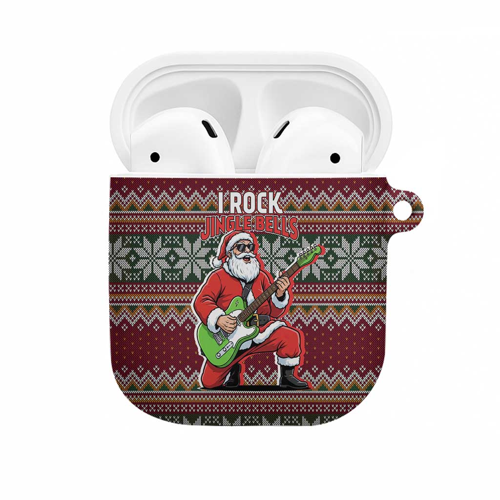 I Rock Jingle Bells Christmas Design AirPods Case Funny Xmas Holiday Patterns - Wonder Print Shop