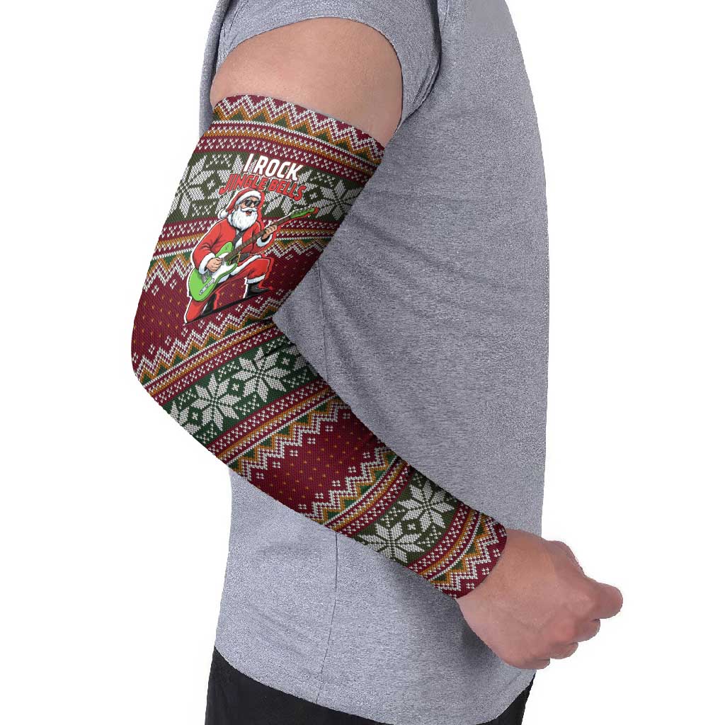 I Rock Jingle Bells Christmas Design Arm Sleeves Funny Xmas Holiday Patterns - Wonder Print Shop