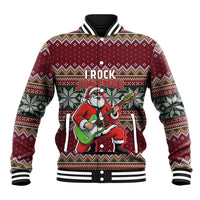I Rock Jingle Bells Christmas Design Baseball Jacket Funny Xmas Holiday Patterns - Wonder Print Shop