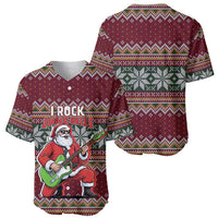 I Rock Jingle Bells Christmas Design Baseball Jersey Funny Xmas Holiday Patterns - Wonder Print Shop