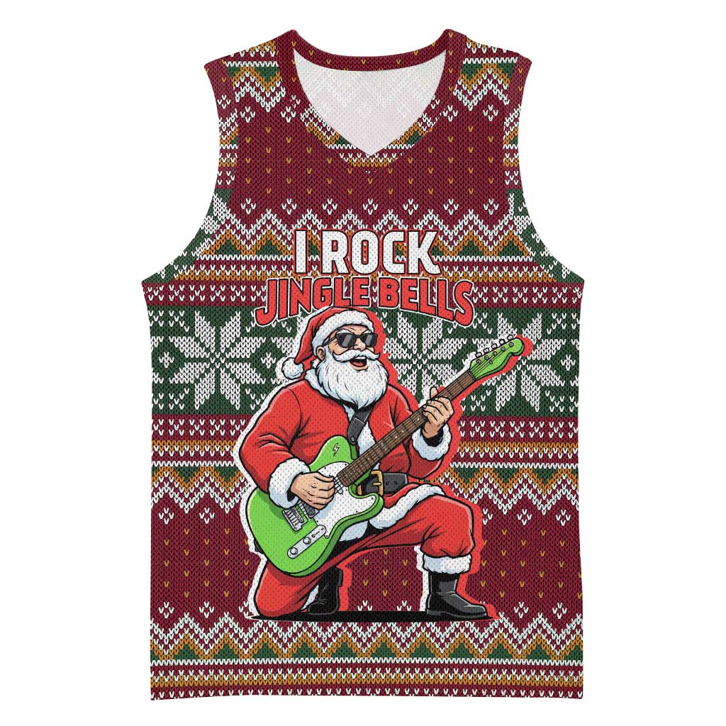I Rock Jingle Bells Christmas Design Basketball Jersey Funny Xmas Holiday Patterns - Wonder Print Shop