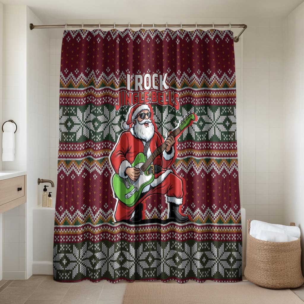 I Rock Jingle Bells Christmas Design Bathroom Set Funny Xmas Holiday Patterns - Wonder Print Shop