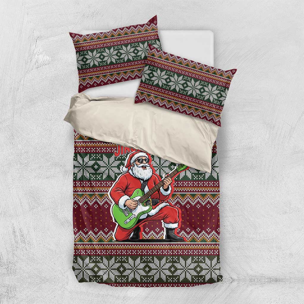 I Rock Jingle Bells Christmas Design Bedding Set Funny Xmas Holiday Patterns - Wonder Print Shop