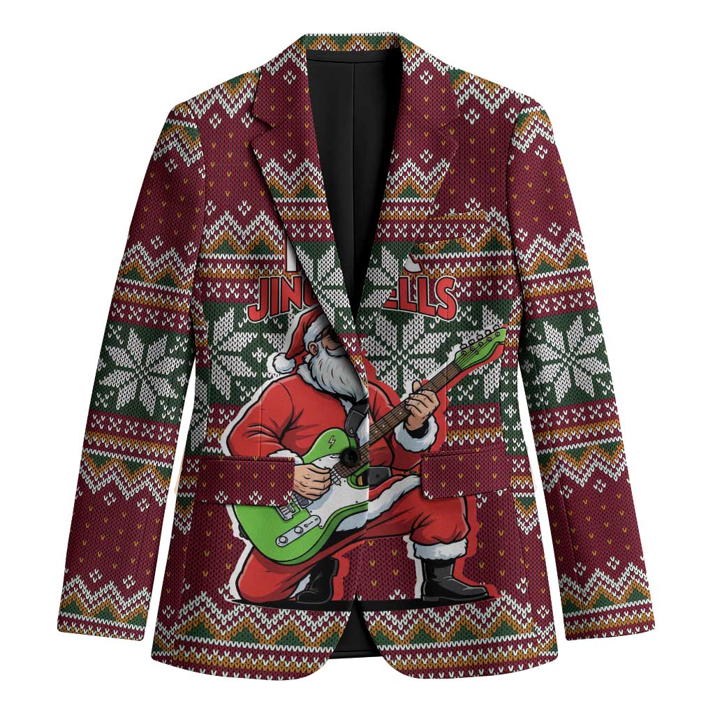I Rock Jingle Bells Christmas Design Blazer Funny Xmas Holiday Patterns - Wonder Print Shop