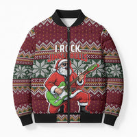I Rock Jingle Bells Christmas Design Bomber Puffer Jacket Funny Xmas Holiday Patterns - Wonder Print Shop