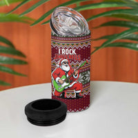 I Rock Jingle Bells Christmas Design 4 in 1 Can Cooler Tumbler Funny Xmas Holiday Patterns - Wonder Print Shop