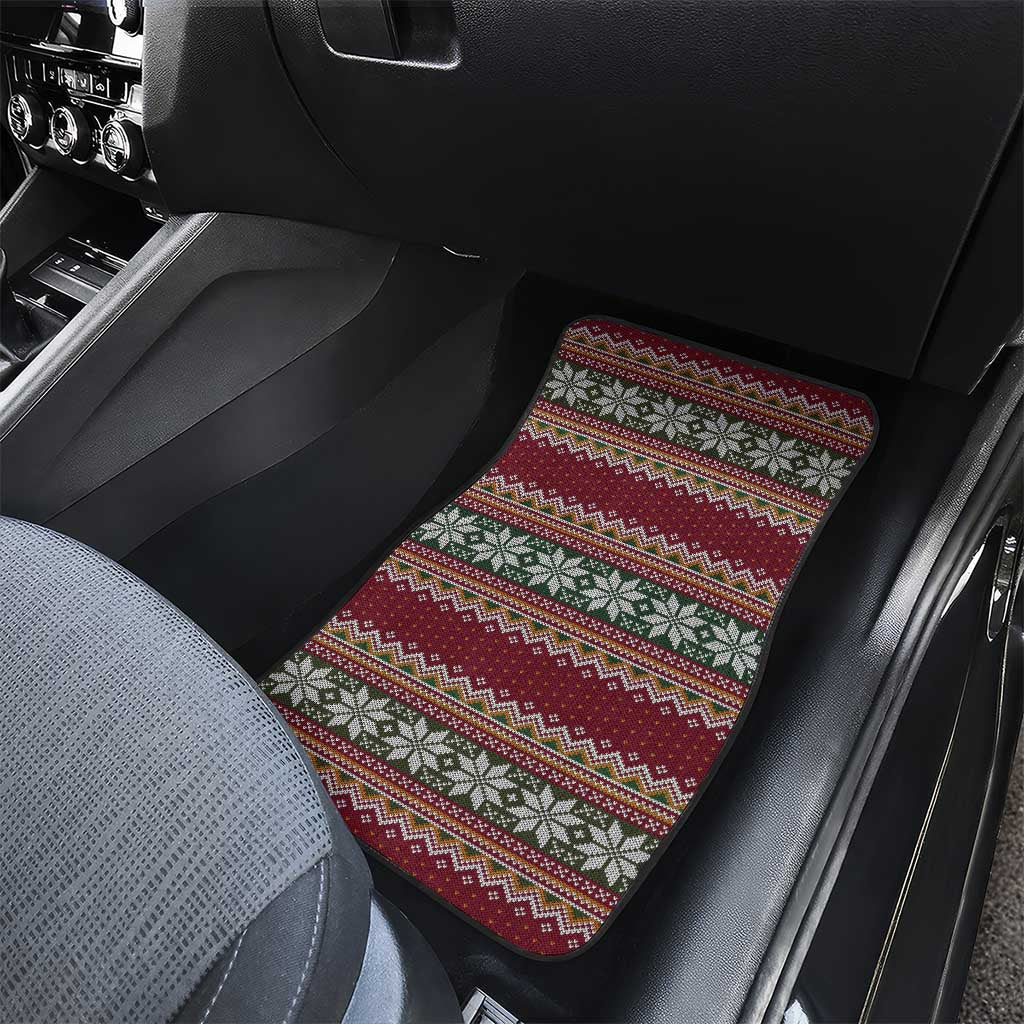 I Rock Jingle Bells Christmas Design Car Mats Funny Xmas Holiday Patterns - Wonder Print Shop
