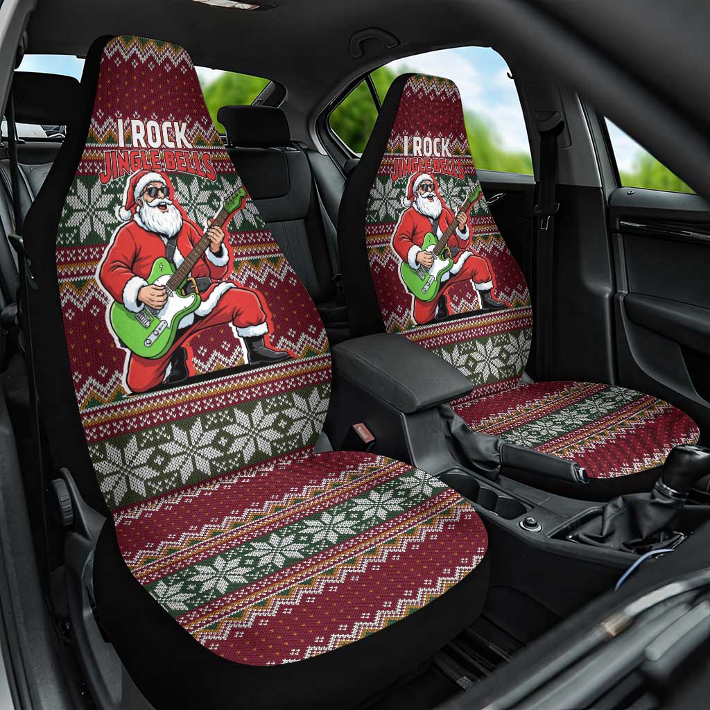 I Rock Jingle Bells Christmas Design Car Seat Cover Funny Xmas Holiday Patterns - Wonder Print Shop