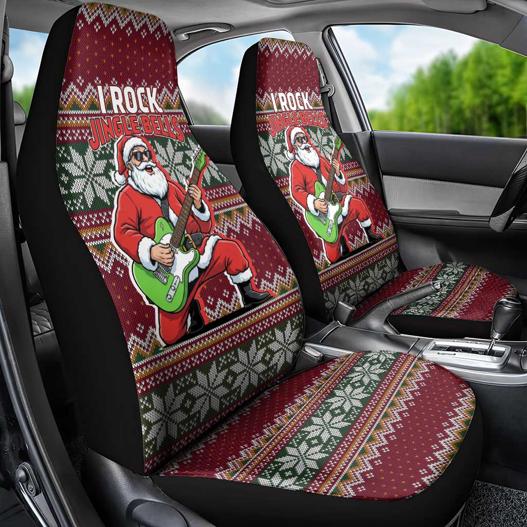 I Rock Jingle Bells Christmas Design Car Seat Cover Funny Xmas Holiday Patterns - Wonder Print Shop