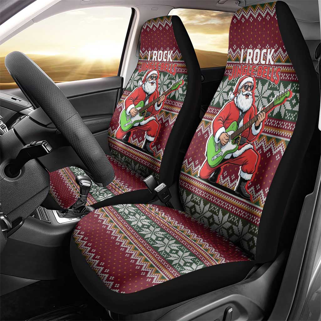 I Rock Jingle Bells Christmas Design Car Seat Cover Funny Xmas Holiday Patterns - Wonder Print Shop