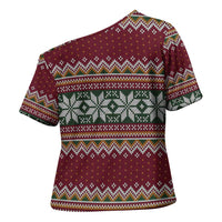 I Rock Jingle Bells Christmas Design Cross Shoulder Shirt Funny Xmas Holiday Patterns - Wonder Print Shop