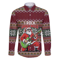 I Rock Jingle Bells Christmas Design Family Matching Off The Shoulder Long Sleeve Dress and Hawaiian Shirt Funny Xmas Holiday Patterns - Wonder Print Shop
