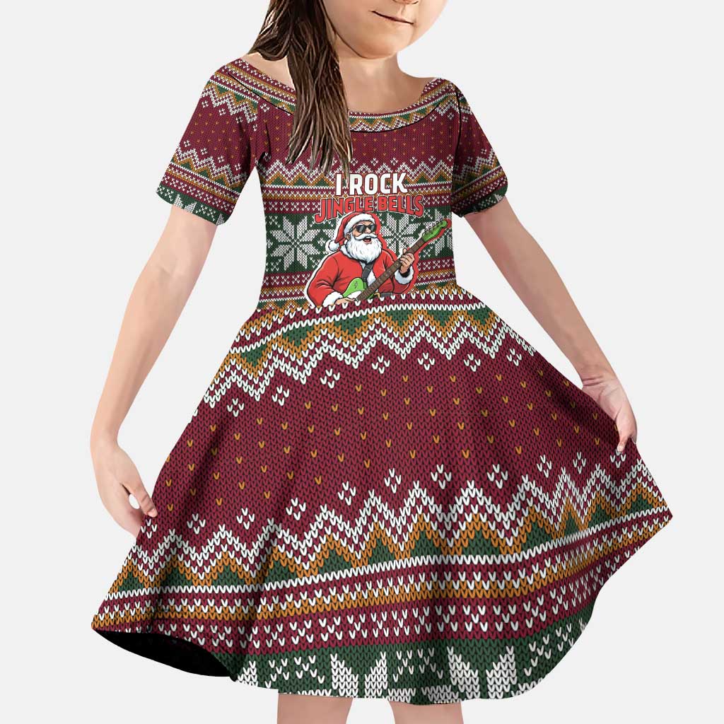I Rock Jingle Bells Christmas Design Family Matching Puletasi and Hawaiian Shirt Funny Xmas Holiday Patterns - Wonder Print Shop