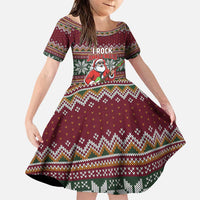 I Rock Jingle Bells Christmas Design Family Matching Puletasi and Hawaiian Shirt Funny Xmas Holiday Patterns - Wonder Print Shop