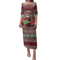 I Rock Jingle Bells Christmas Design Family Matching Puletasi and Hawaiian Shirt Funny Xmas Holiday Patterns - Wonder Print Shop