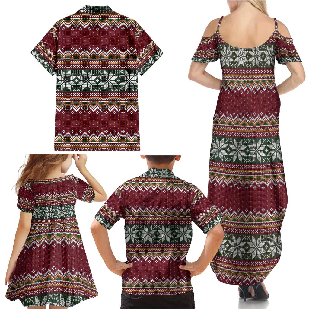 I Rock Jingle Bells Christmas Design Family Matching Summer Maxi Dress and Hawaiian Shirt Funny Xmas Holiday Patterns - Wonder Print Shop