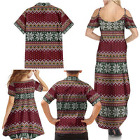 I Rock Jingle Bells Christmas Design Family Matching Summer Maxi Dress and Hawaiian Shirt Funny Xmas Holiday Patterns - Wonder Print Shop