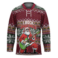 I Rock Jingle Bells Christmas Design Hockey Jersey Funny Xmas Holiday Patterns - Wonder Print Shop