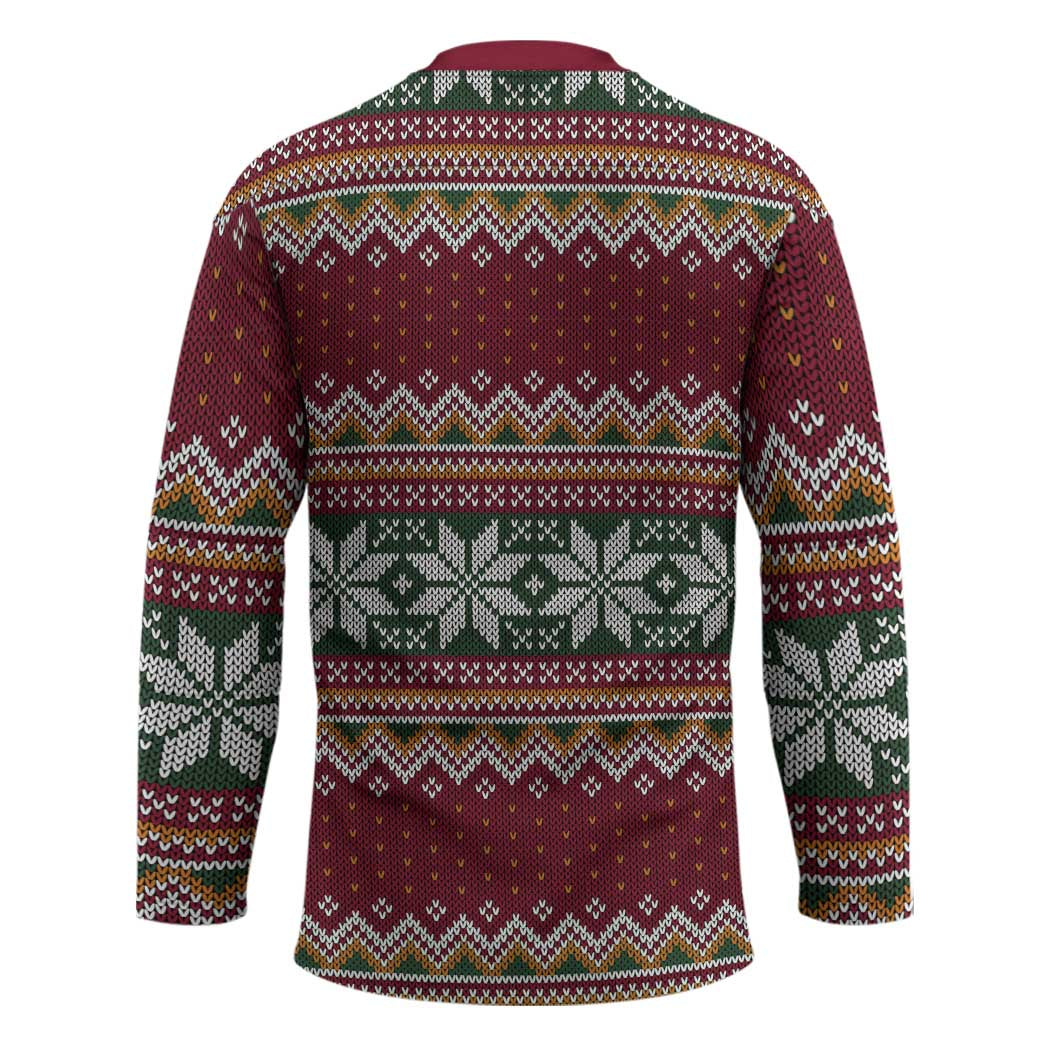 I Rock Jingle Bells Christmas Design Hockey Jersey Funny Xmas Holiday Patterns - Wonder Print Shop