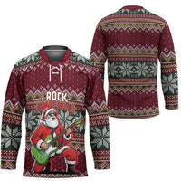 I Rock Jingle Bells Christmas Design Hockey Jersey Funny Xmas Holiday Patterns - Wonder Print Shop