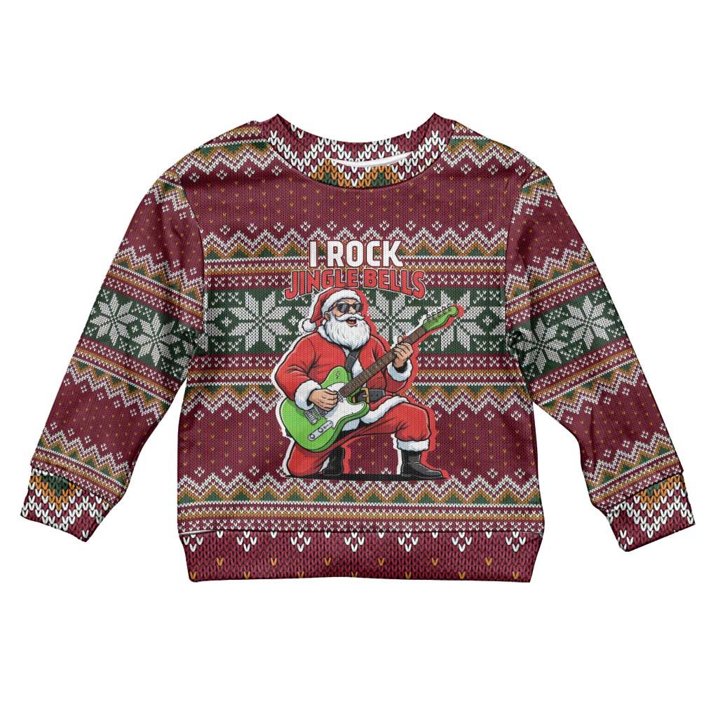 I Rock Jingle Bells Christmas Design Kid Ugly Christmas Sweater Funny Xmas Holiday Patterns - Wonder Print Shop