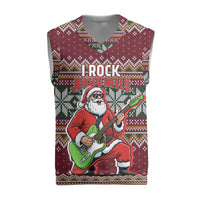 I Rock Jingle Bells Christmas Design Christmas Knitted V-Neck Vest Funny Xmas Holiday Patterns - Wonder Print Shop