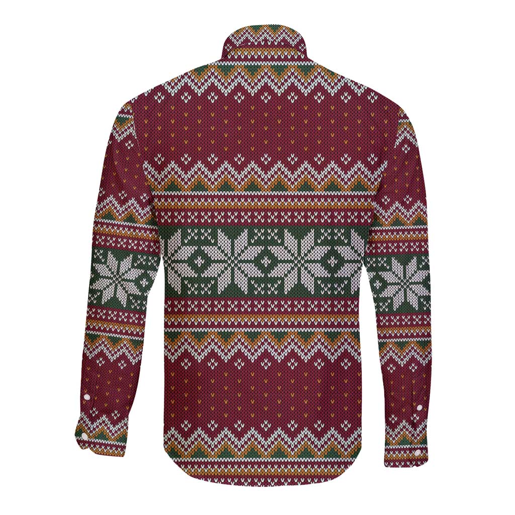I Rock Jingle Bells Christmas Design Long Sleeve Button Shirt Funny Xmas Holiday Patterns - Wonder Print Shop