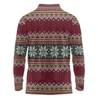 I Rock Jingle Bells Christmas Design Long Sleeve Polo Shirt Funny Xmas Holiday Patterns - Wonder Print Shop