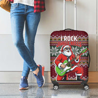 I Rock Jingle Bells Christmas Design Luggage Cover Funny Xmas Holiday Patterns - Wonder Print Shop