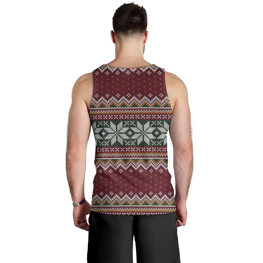 I Rock Jingle Bells Christmas Design Men Tank Top Funny Xmas Holiday Patterns - Wonder Print Shop