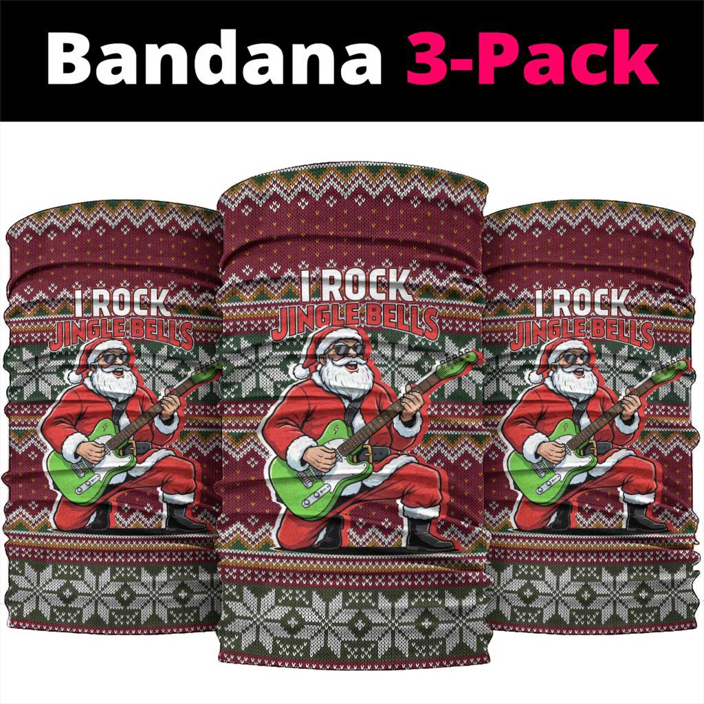 I Rock Jingle Bells Christmas Design Neck Gaiter Funny Xmas Holiday Patterns - Wonder Print Shop