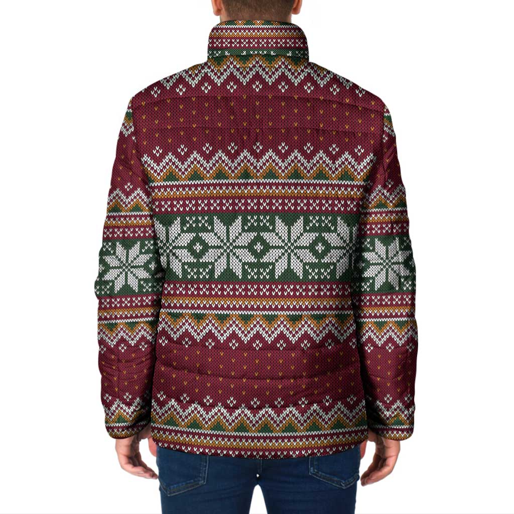 I Rock Jingle Bells Christmas Design Padded Jacket Funny Xmas Holiday Patterns - Wonder Print Shop