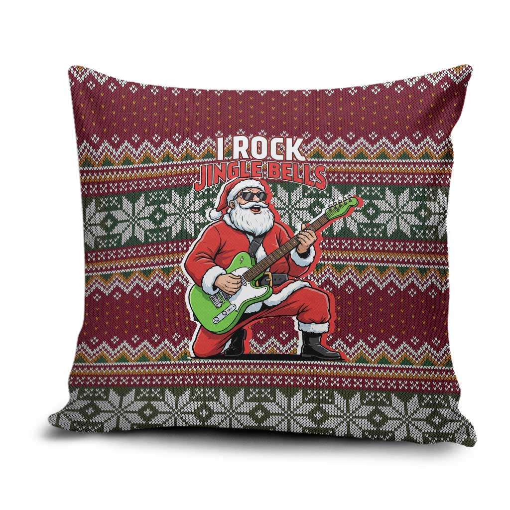 I Rock Jingle Bells Christmas Design Pillow Cover Funny Xmas Holiday Patterns - Wonder Print Shop