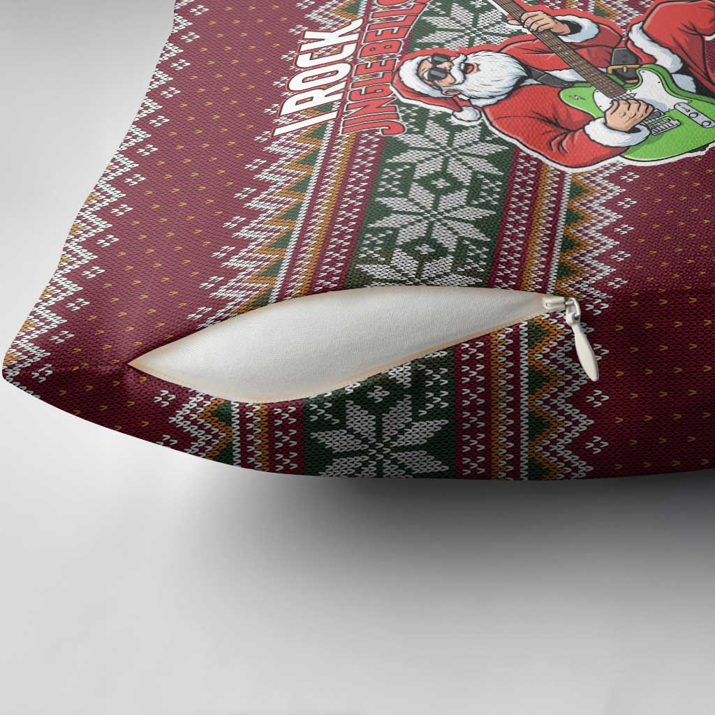 I Rock Jingle Bells Christmas Design Pillow Cover Funny Xmas Holiday Patterns - Wonder Print Shop