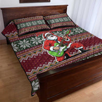 I Rock Jingle Bells Christmas Design Quilt Bed Set Funny Xmas Holiday Patterns - Wonder Print Shop