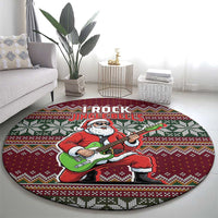 I Rock Jingle Bells Christmas Design Round Carpet Funny Xmas Holiday Patterns - Wonder Print Shop
