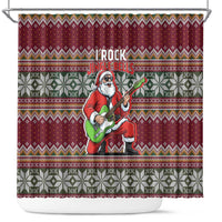 I Rock Jingle Bells Christmas Design Shower Curtain Funny Xmas Holiday Patterns - Wonder Print Shop