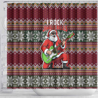 I Rock Jingle Bells Christmas Design Shower Curtain Funny Xmas Holiday Patterns - Wonder Print Shop