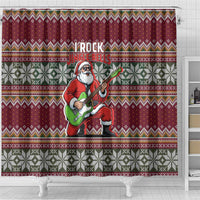 I Rock Jingle Bells Christmas Design Shower Curtain Funny Xmas Holiday Patterns - Wonder Print Shop