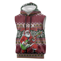 I Rock Jingle Bells Christmas Design Sleeveless Hoodie Funny Xmas Holiday Patterns - Wonder Print Shop