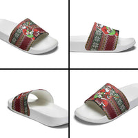 I Rock Jingle Bells Christmas Design Slide Sandals Funny Xmas Holiday Patterns - Wonder Print Shop