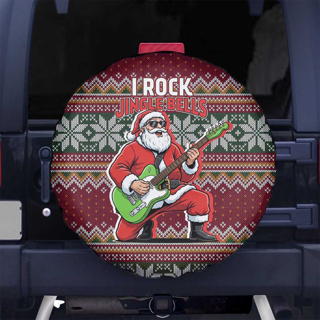 I Rock Jingle Bells Christmas Design Spare Tire Cover Funny Xmas Holiday Patterns - Wonder Print Shop