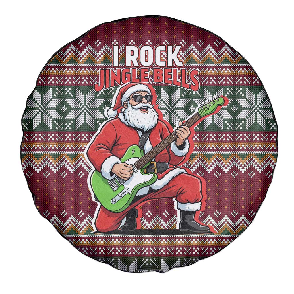 I Rock Jingle Bells Christmas Design Spare Tire Cover Funny Xmas Holiday Patterns - Wonder Print Shop