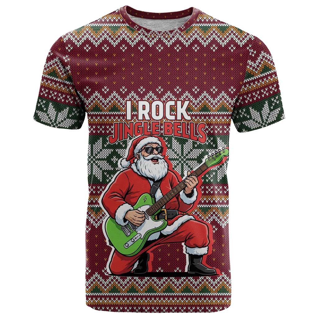 I Rock Jingle Bells Christmas Design T Shirt Funny Xmas Holiday Patterns - Wonder Print Shop