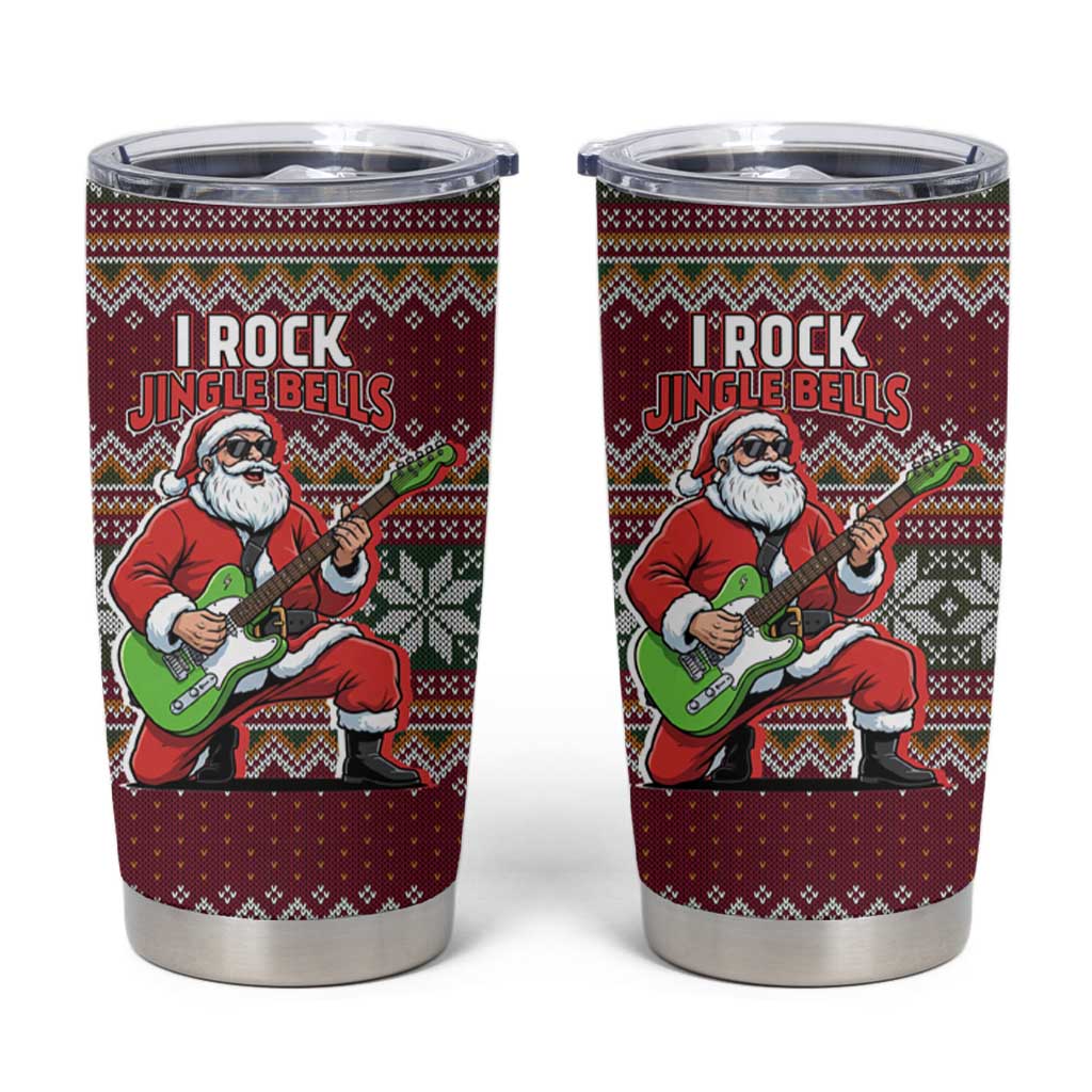 I Rock Jingle Bells Christmas Design Tumbler Cup Funny Xmas Holiday Patterns - Wonder Print Shop