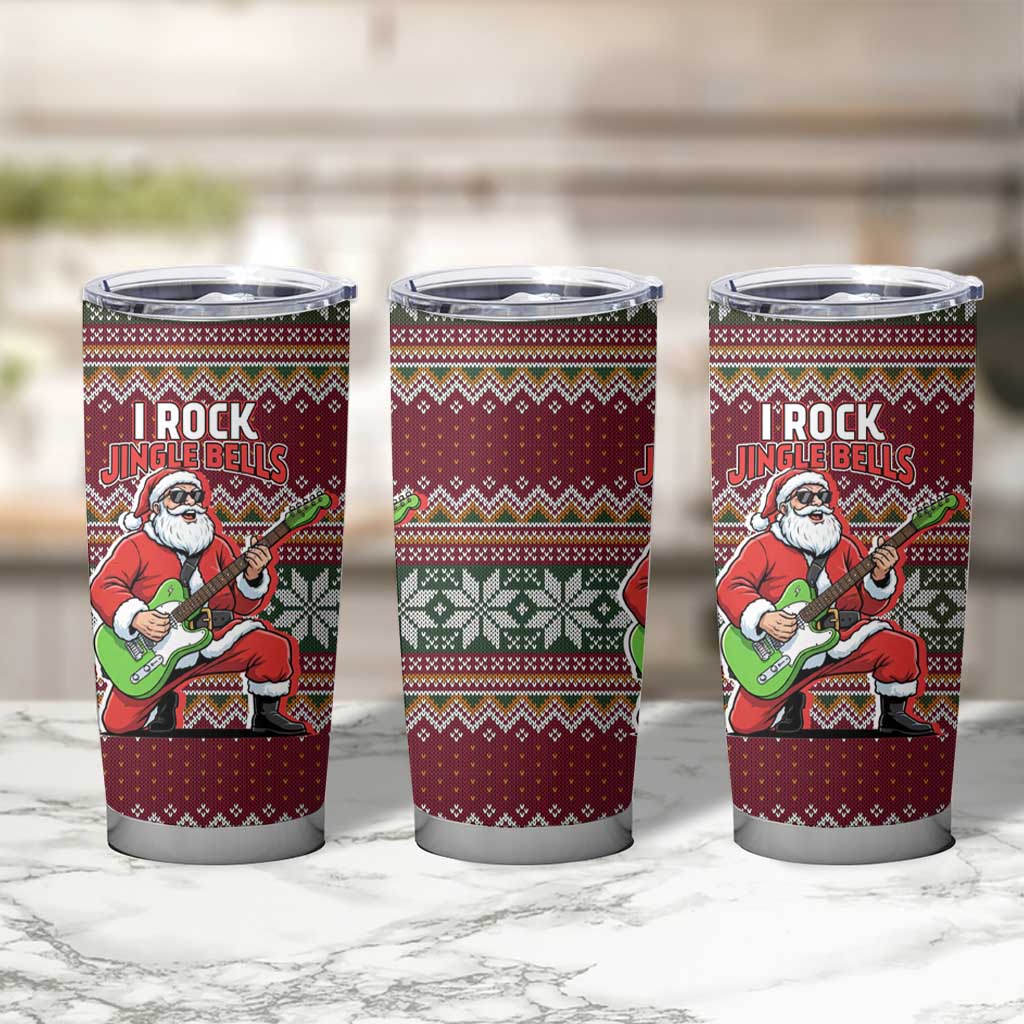 I Rock Jingle Bells Christmas Design Tumbler Cup Funny Xmas Holiday Patterns - Wonder Print Shop
