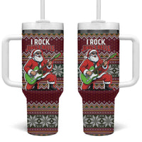 I Rock Jingle Bells Christmas Design Tumbler With Handle Funny Xmas Holiday Patterns - Wonder Print Shop