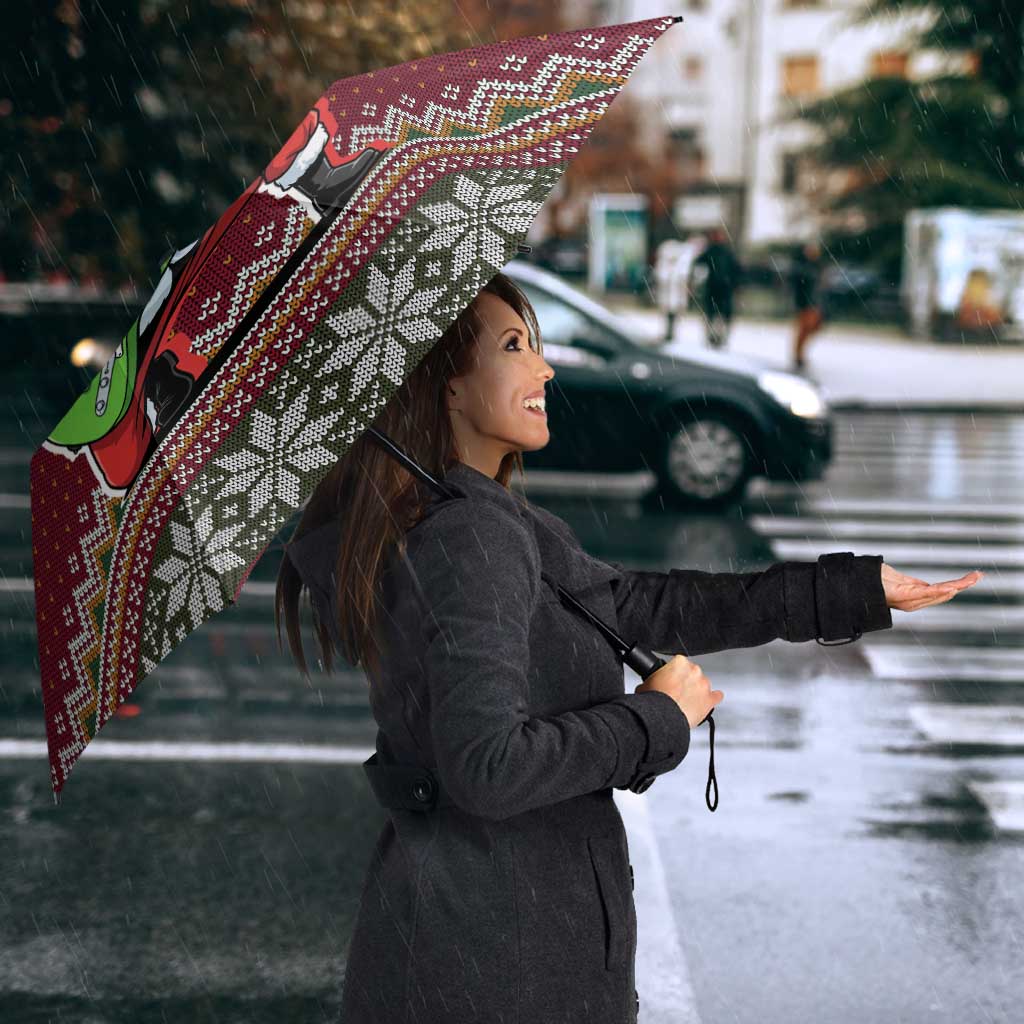 I Rock Jingle Bells Christmas Design Umbrella Funny Xmas Holiday Patterns - Wonder Print Shop