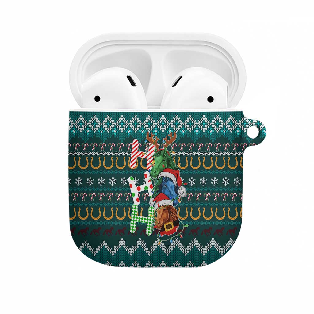 Horse Ho Ho Ho Christmas Design AirPods Case Funny Xmas Holiday Patterns - Wonder Print Shop